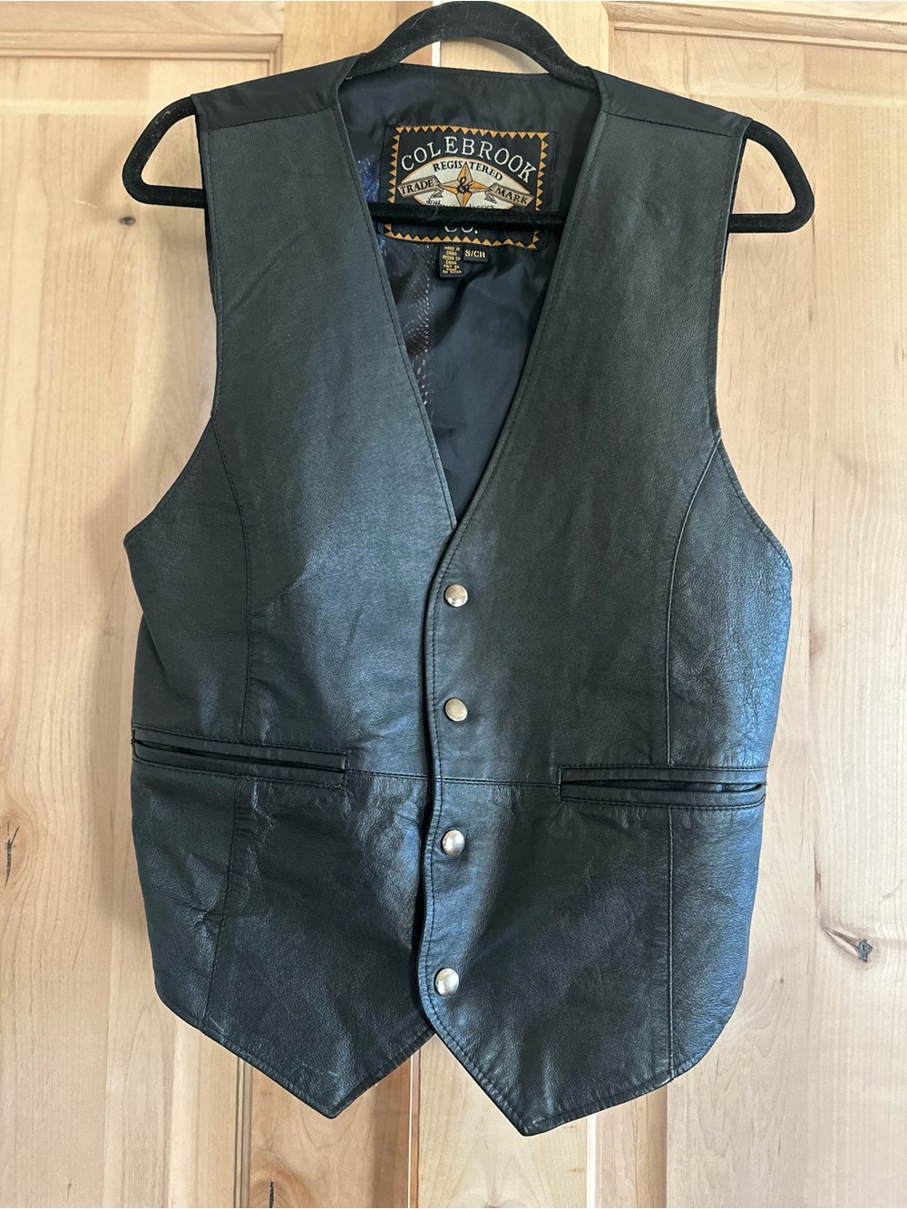 Colebrook & Co. Men's Black Leather Vest
